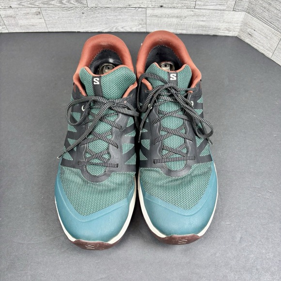 Salomon Outrise GTX Gore-Tex Hiking Sneakers Men's 13 Green Lace Up Low Top - Picture 3 of 13